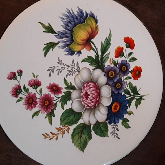 Vintage Woodbury Woodware Tray with Tile Insert - Picture 2 of 4